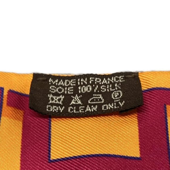 Auth HERMES Twilly - Orange Bordeaux Blue Scarf - Picture 3 of 4